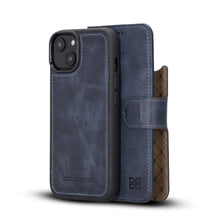 Cargar imagen en el visor de la galería, Apple iPhone 14 Series Detachable Leather Wallet Case Darker Color - MW-15