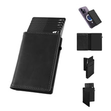 Cargar imagen en el visor de la galería, TOYFID Aluminum Alloy Wallet With Genuine Leather Cover Men&#39;s Billfolds-5
