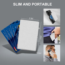 Cargar imagen en el visor de la galería, RFID Blocking Wallet Minimalist Slim Card Holder for Magsafe with Adjustable Stand, Metal Pop Up Magnetic Wallet  for Men TOYFID-1
