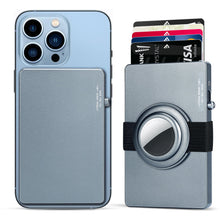 Cargar imagen en el visor de la galería, TOYFID All-Aluminum Pop Up Slide Rfid Slim Card Holder Wallet With Airtag Holder-6
