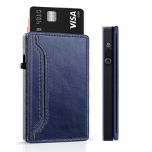 Cargar imagen en el visor de la galería, TOYFID Wallet With PU Leather Cover,Aluminum Alloy Pop Up Wallet Holder Card-0
