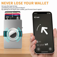 Cargar imagen en el visor de la galería, TOYFID All-Aluminum Pop Up Slide Rfid Slim Card Holder Wallet With Airtag Holder-8
