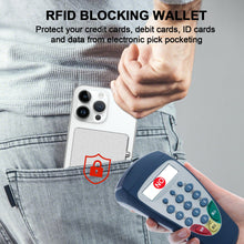 Cargar imagen en el visor de la galería, RFID Blocking Wallet Minimalist Slim Card Holder for Magsafe with Adjustable Stand, Metal Pop Up Magnetic Wallet  for Men TOYFID-4
