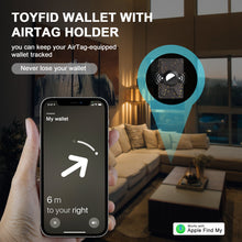 Cargar imagen en el visor de la galería, TOYFID Best Mens Forged Carbon Fiber Wallet with Airtag Holder &amp; Expansion Board-1

