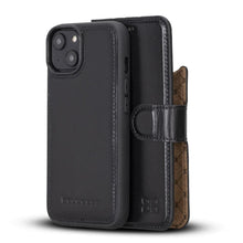 Cargar imagen en el visor de la galería, Apple iPhone 14 Series Detachable Leather Wallet Case Darker Color - MW-14

