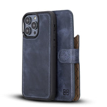 Cargar imagen en el visor de la galería, Apple iPhone 14 Series Detachable Leather Wallet Case Darker Color - MW-10
